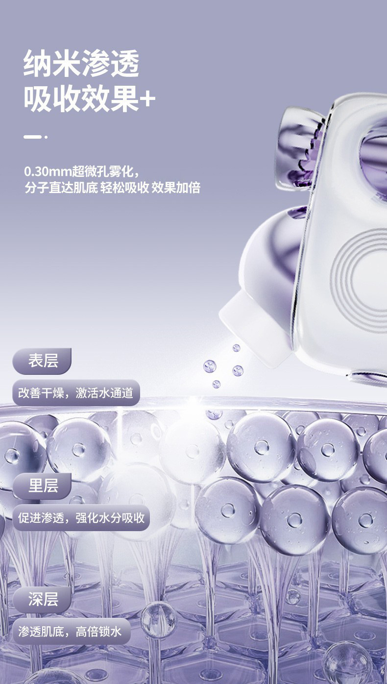 即雾注氧仪家用仪器手持纳米补水面部喷雾器高压渗透水光仪详情6