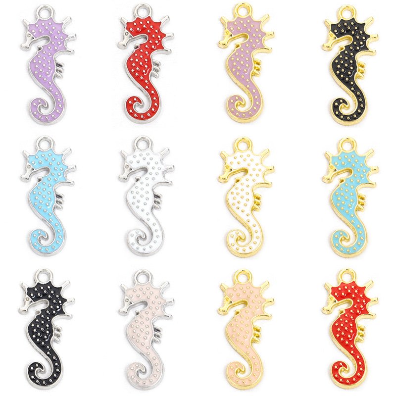 海马滴油合金挂件 海洋DIY饰品配件手链项链耳环钥匙链动物小吊坠详情2