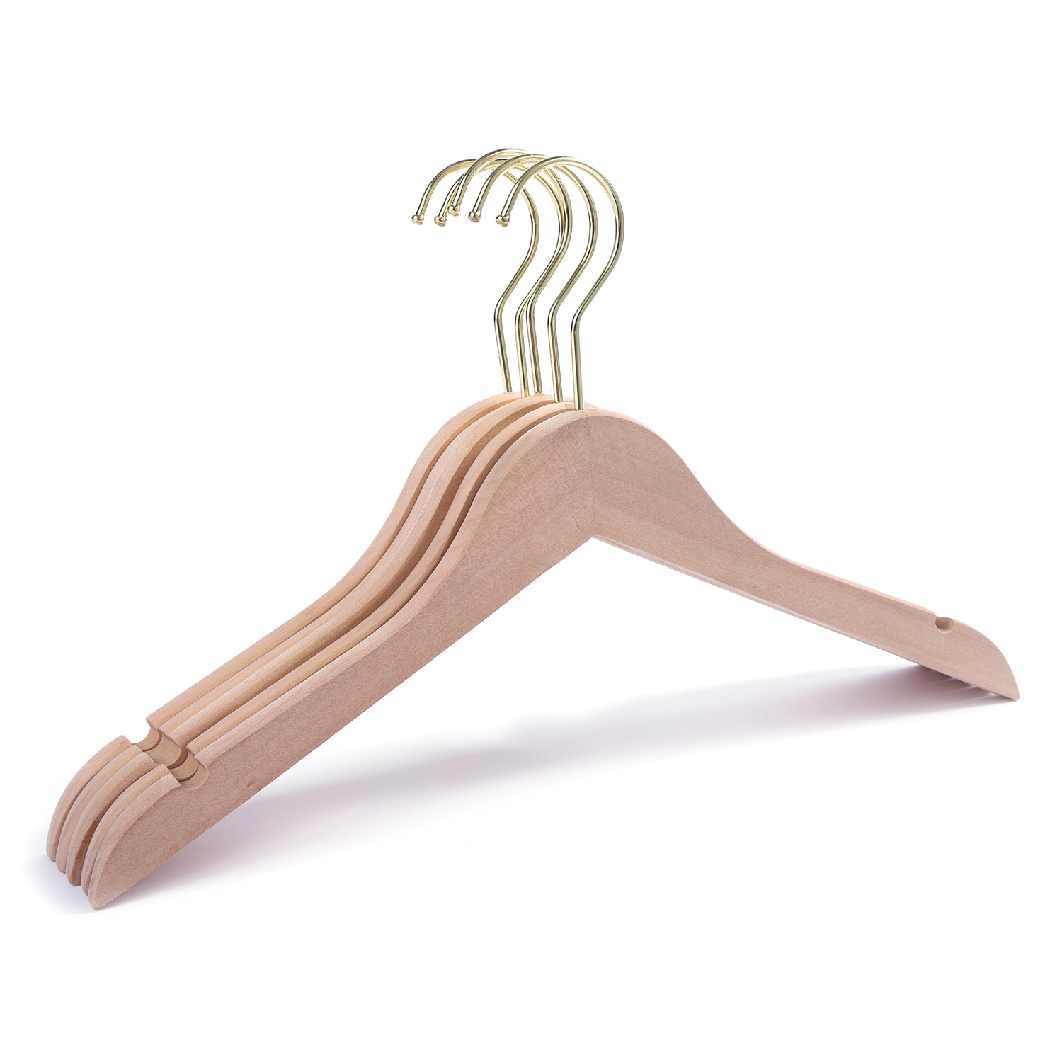 Custom-made solid wood clothes hangers for clothing stores, anti-slip clothes hangers for suits, and wholesale of wooden clothes hangers for adults pic 6