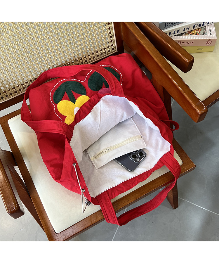 春夏新款小花布包潮流刺绣花朵托特包时尚2025ins 风包女上班通勤详情17