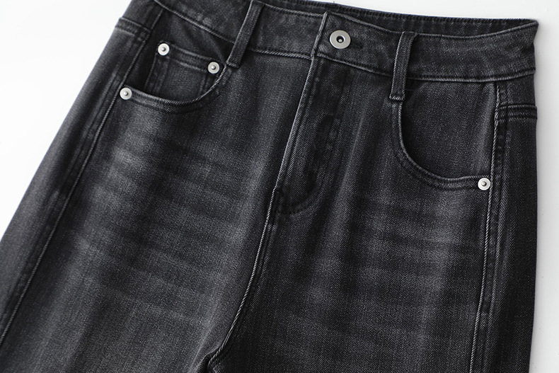 2025春款摩登复古水洗牛仔裤 显高显腿长高腰宽松百搭直筒阔腿裤详情34