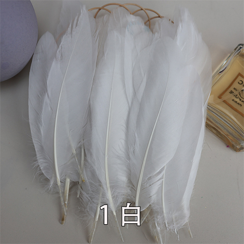羽毛批发马卡龙鹅毛幼儿园手工diy彩色羽毛大飘装饰美术课材料详情12