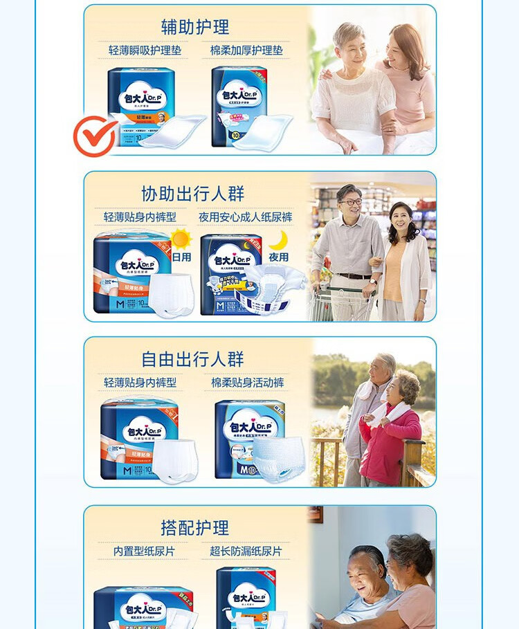 包大人（Dr.P）基础型成人纸尿裤老年人产妇尿不湿老年人尿裤详情13