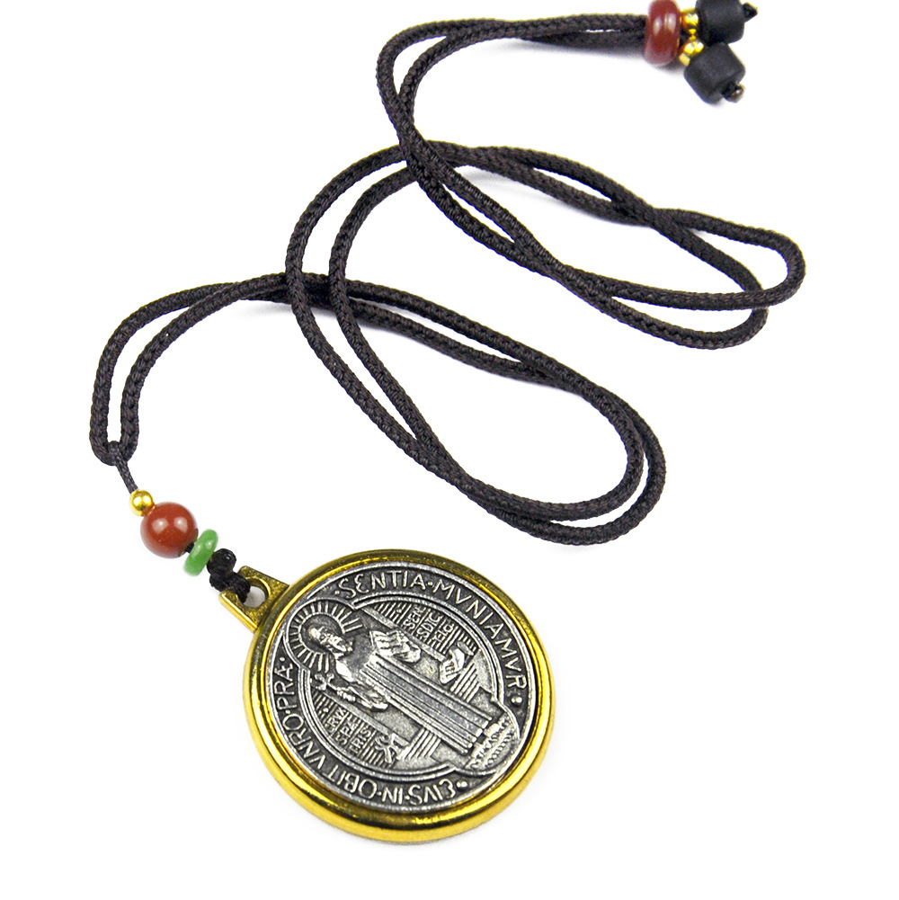 Wholesale of international trade European and American holy image pendants, simple alloy hanging ornaments, Saint Benedict from Nucia, cross-border e-commerce jewelry pic 3