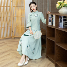 The new spring and summer Hanfu Song Dynasty dress is versatile and slimming. The improved Song Dynasty style halter three-piece set by Changgan Temple for women pic 11