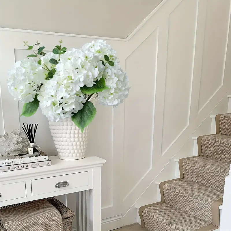 新款仿真绣球花3叶96片人造花婚庆家居装饰花艺摆设摄影道具假花详情7