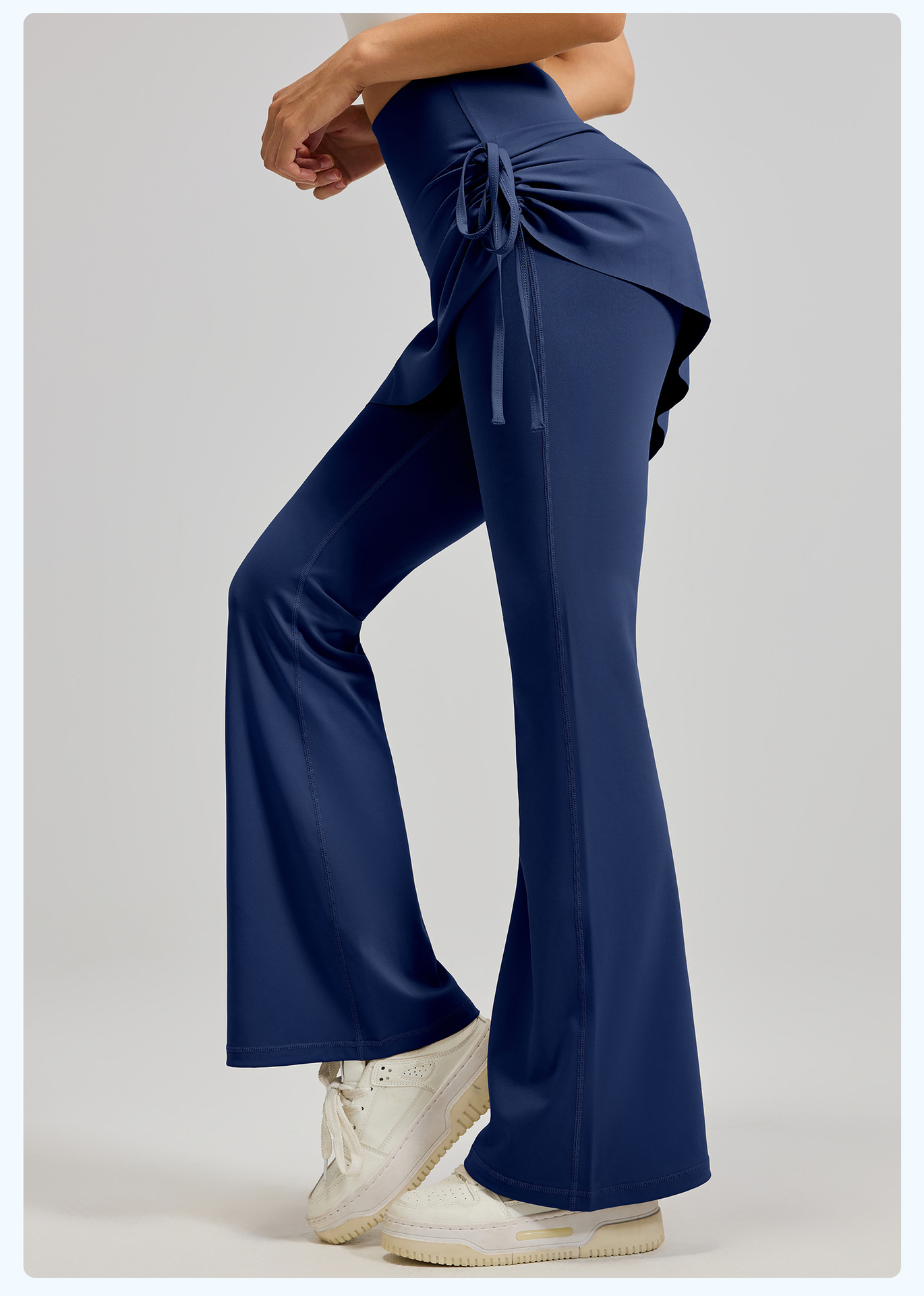 New wrinkled flared skirt pants, two sets of high-waisted, hip-lifting, slightly flared yoga pants for women pic 27