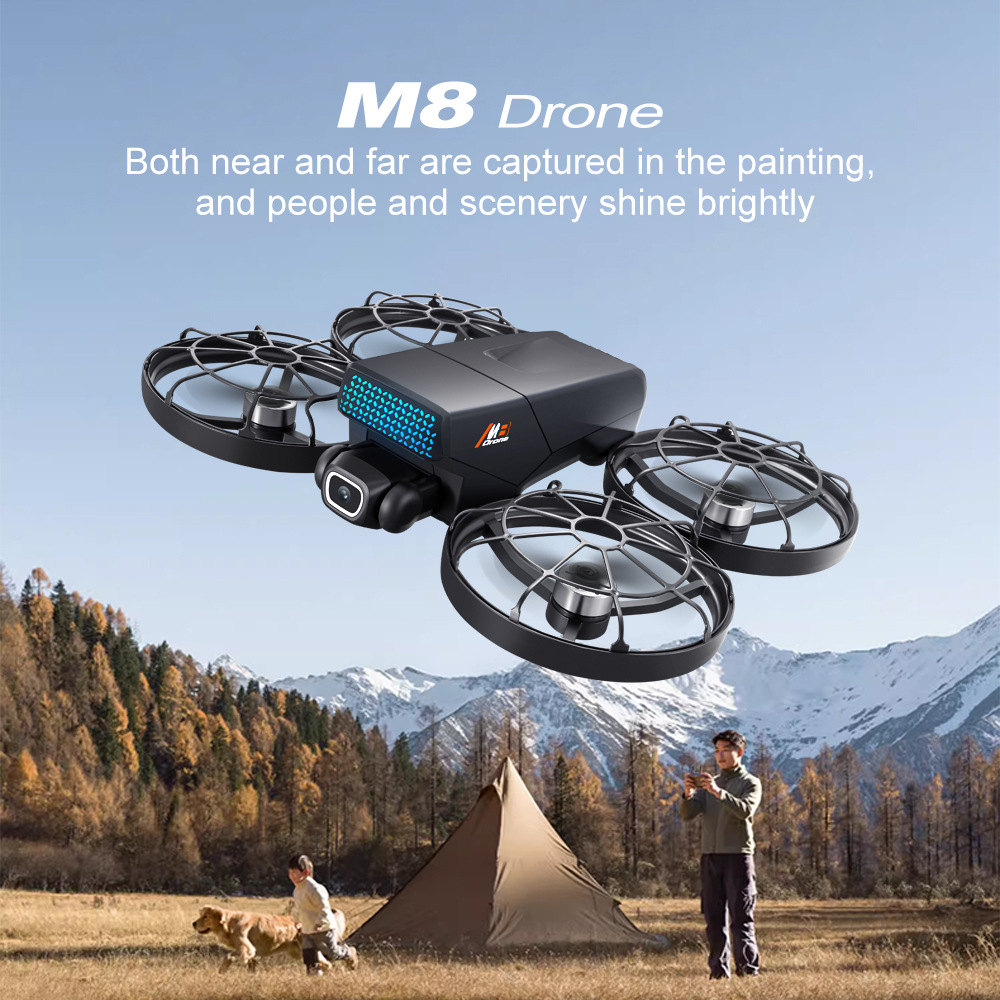 Cross-border M8 brushless drone with screen control, aerial photography, folding aircraft, optical flow dual camera remote control aircraft pic 27