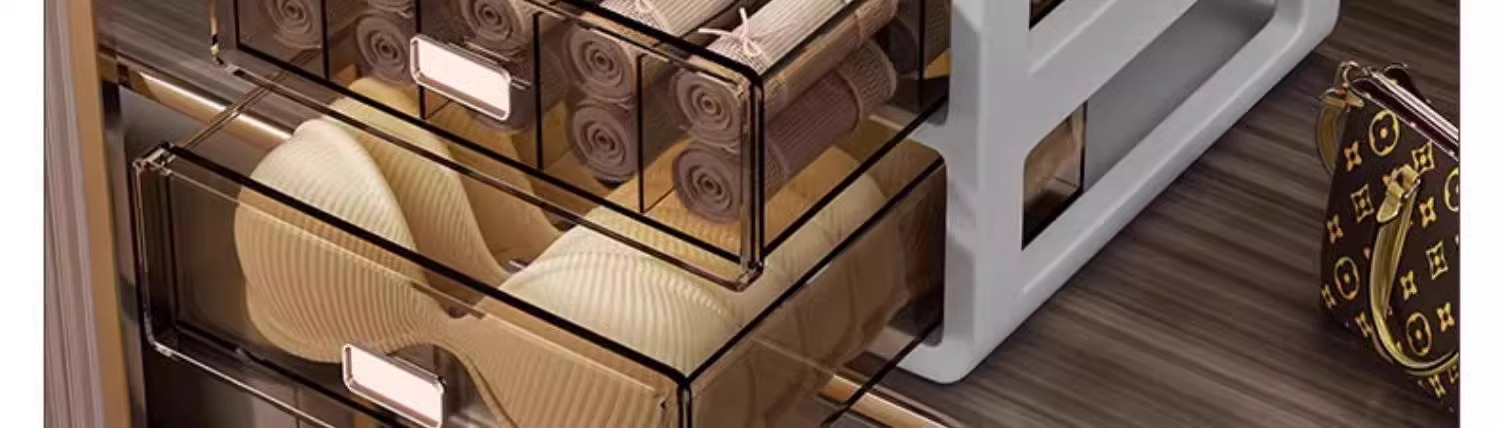 Underwear and underpants storage box, household drawer-type socks and close-fitting clothes storage box, wardrobe layering magic tool, organizing cabinet pic 15