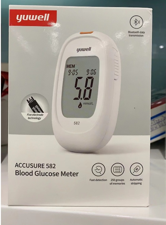 跨境专供鱼跃582血糖仪血糖测试纸家用高精准免调码全自动血糖仪详情6