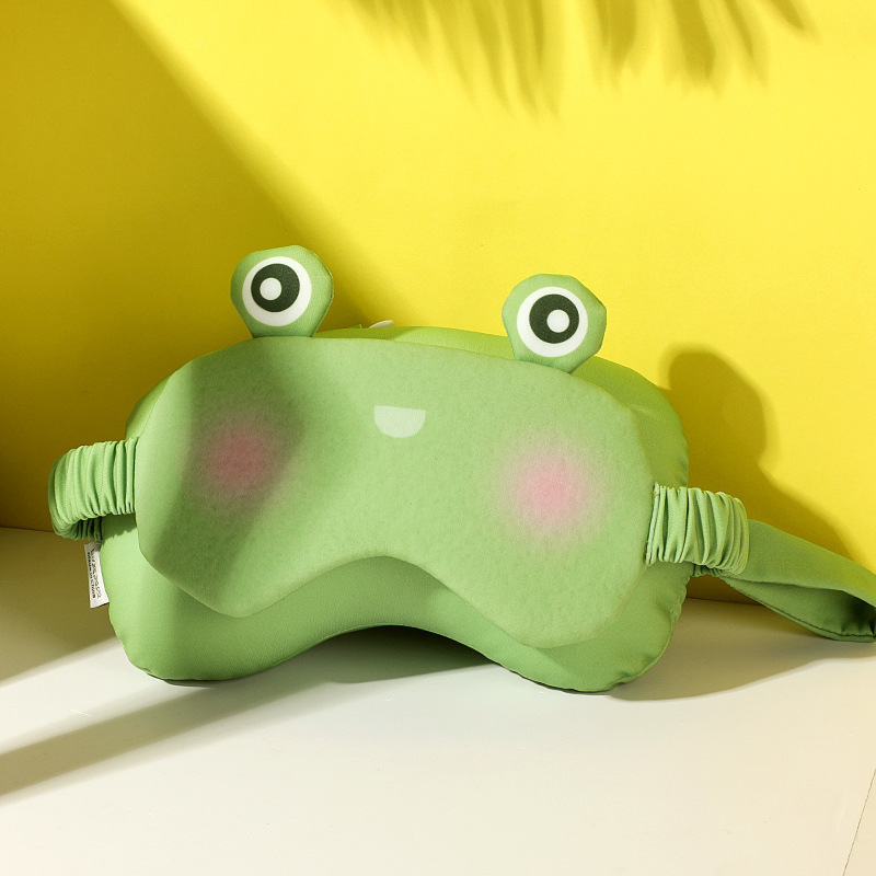 新款卡通多功能眼罩便携颈枕二合一午休毛绒可爱卡通睡眠详情6