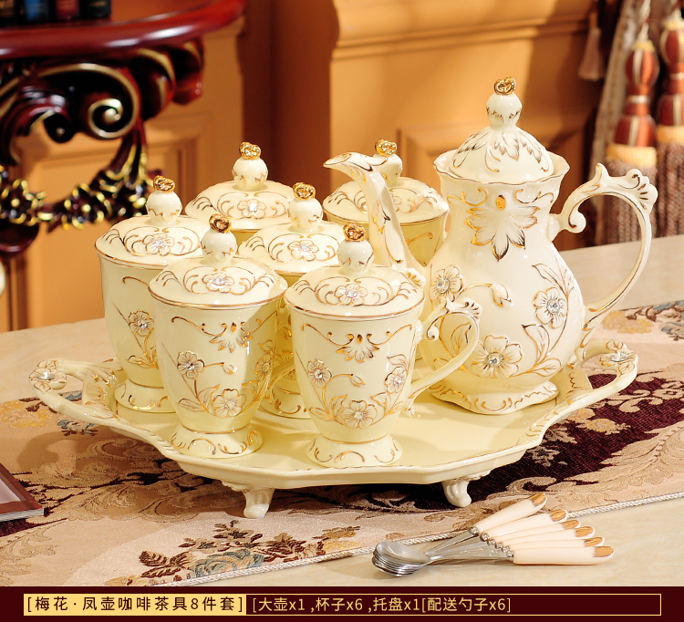 陶瓷咖啡杯子欧式小奢华家用水具茶杯英式下午茶结婚茶具套装陪嫁详情12