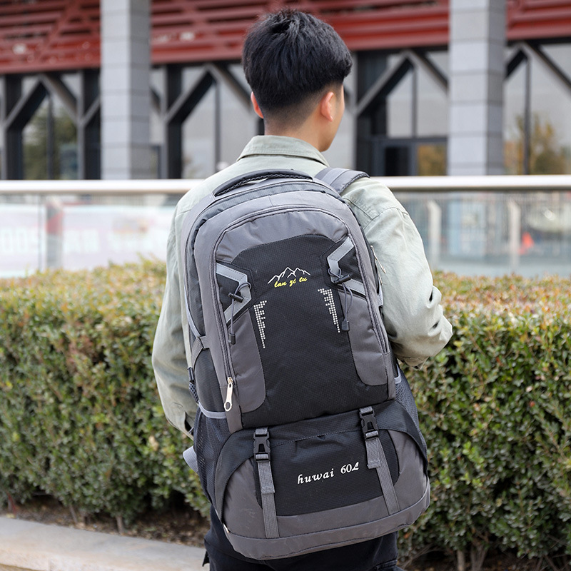 2025新款户外登山包60L大容量包 旅游双肩包女运动男韩版旅行背包详情23