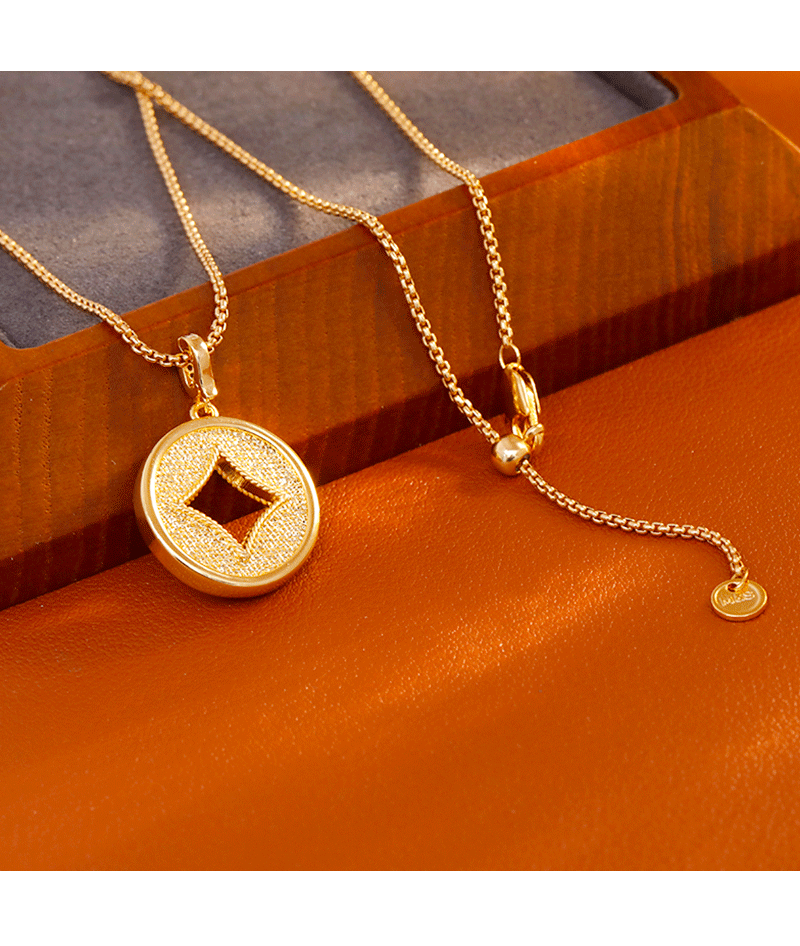Hyacinth serpiente año bronce collar de dinero moda personalidad cobre chapado en oro diseño único collar sentido serpiente año tiene buena suerte a menudo en la cadena de clavícula 2025 nuevo colgante pic 7