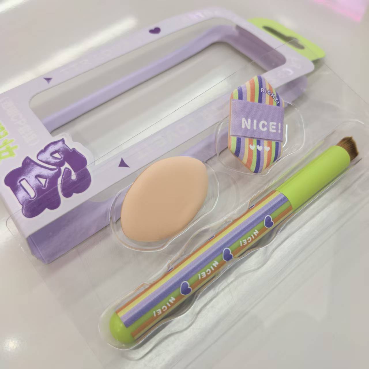 卡盟气垫粉扑套装干湿两用超软服帖不吃粉化妆美妆蛋粉底平头刷详情3