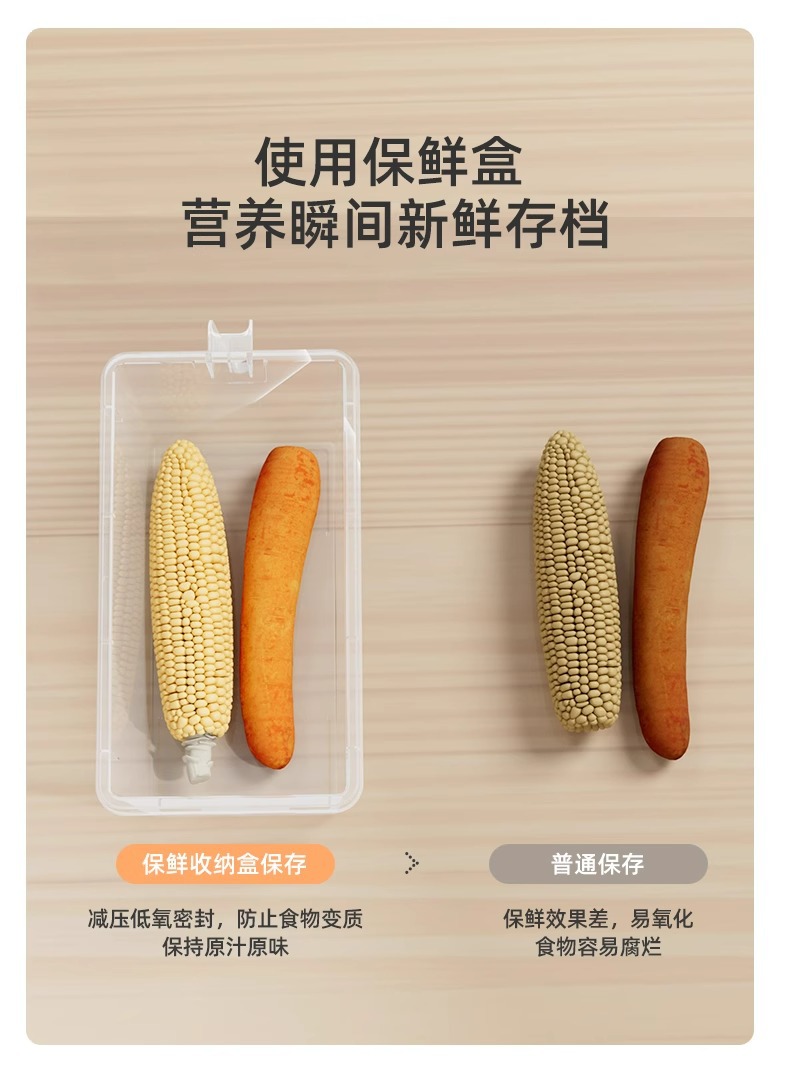 食品级冰箱收纳盒保鲜盒厨房蔬菜水果专用整理神器带手柄鸡蛋盒子详情18