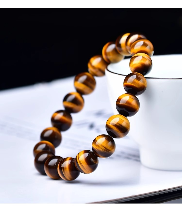 福利款天然虎眼石手链男女士黄虎眼石彩虎眼猫眼石木变虎睛石手链详情6