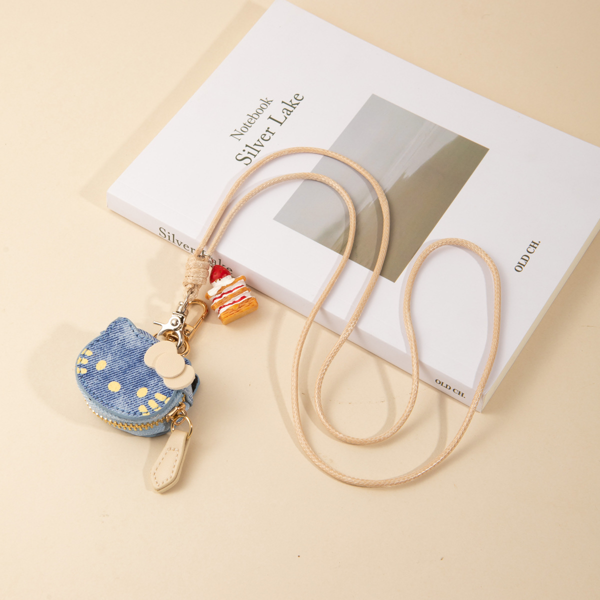 Sweet and cool style, cute kt cat small bag, detachable pendant, necklace, neck chain, sweater chain, hanging piece, keychain accessory pic 29