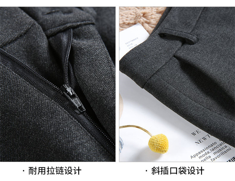 灰色短裤女秋冬外穿百搭2025新款高腰a字版冬季大码西装休闲裤子详情16