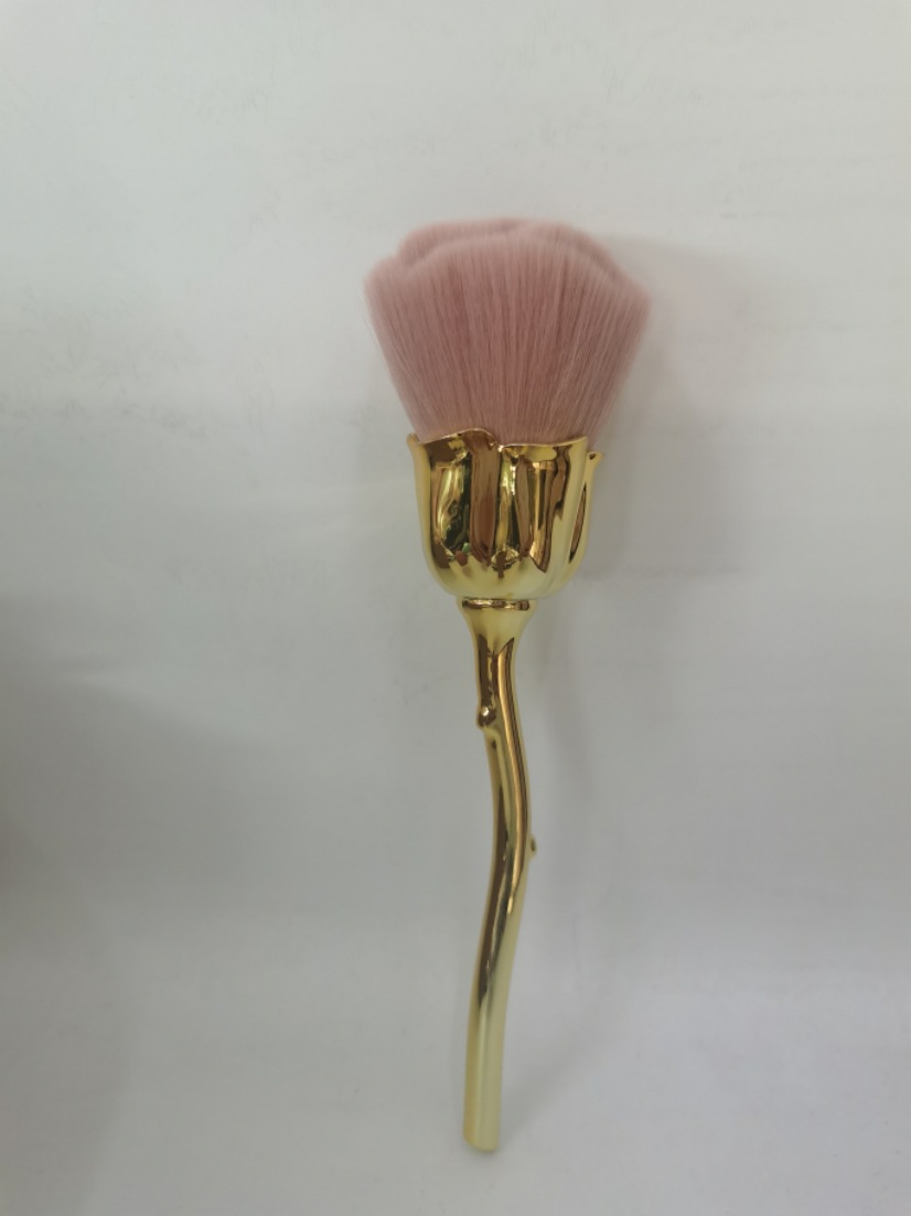 网红玫瑰花化妆蓝色妖姬玫瑰花散粉刷化妆刷尼龙纤维毛化妆工具详情5