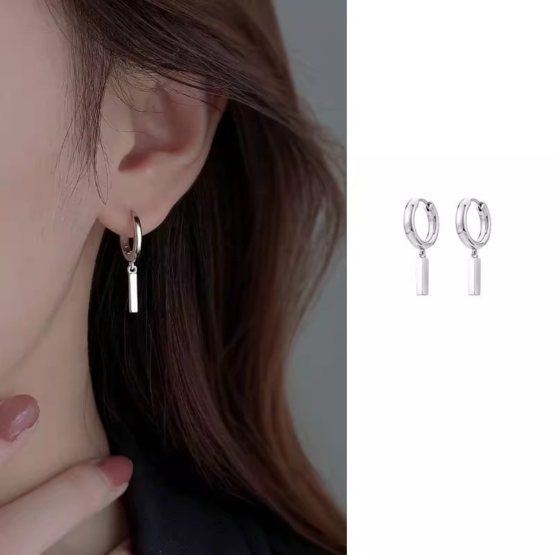 925 Silver Needle Earring Earrings for Women with a high-end feel, plain ring earrings, 2025 new bestseller, niche design, light luxury stud earrings pic 32