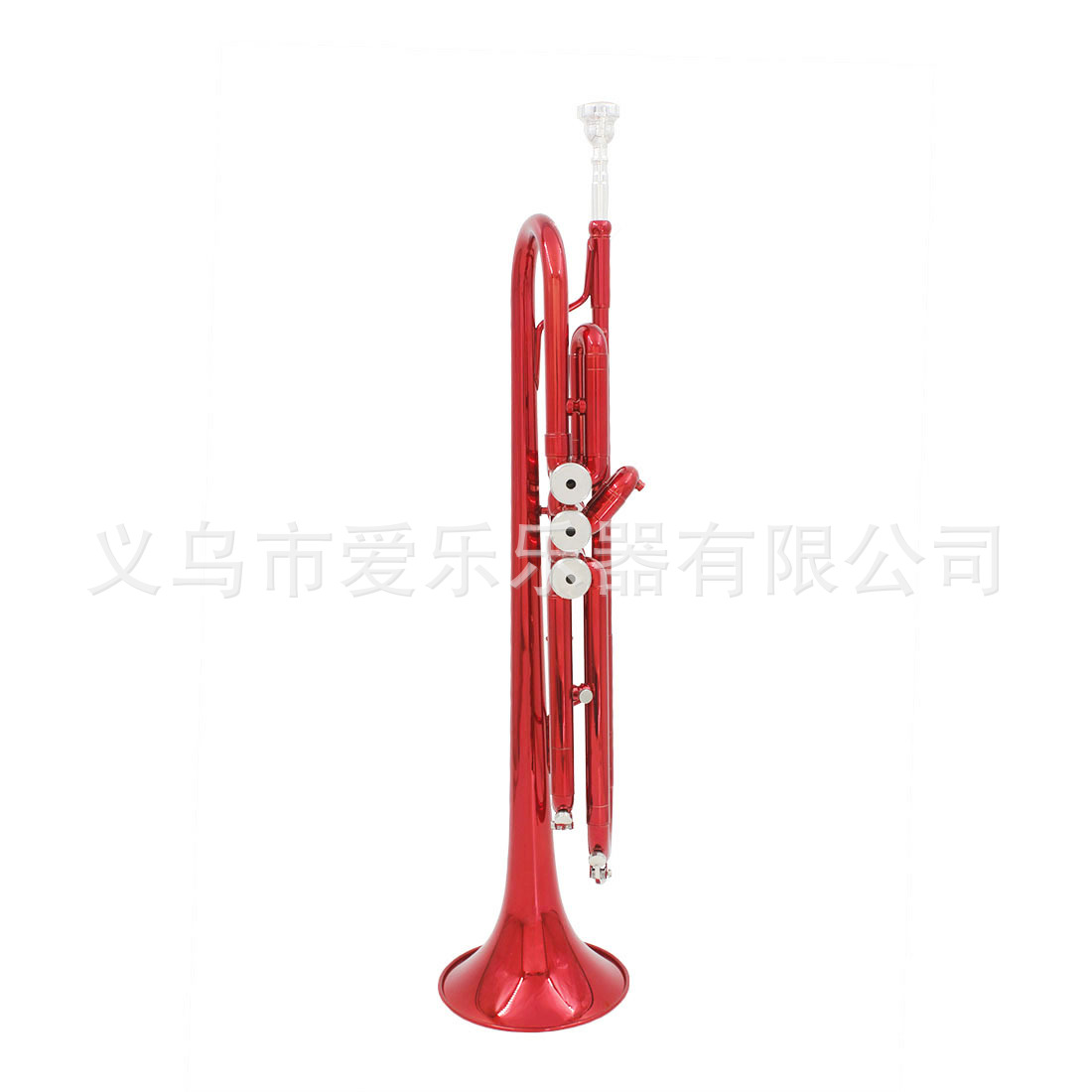 Wholesale wind band red trumpet instrument manufacturer, children and students perform B-flat three-note trumpet, drum and bugle corps instruments pic 7