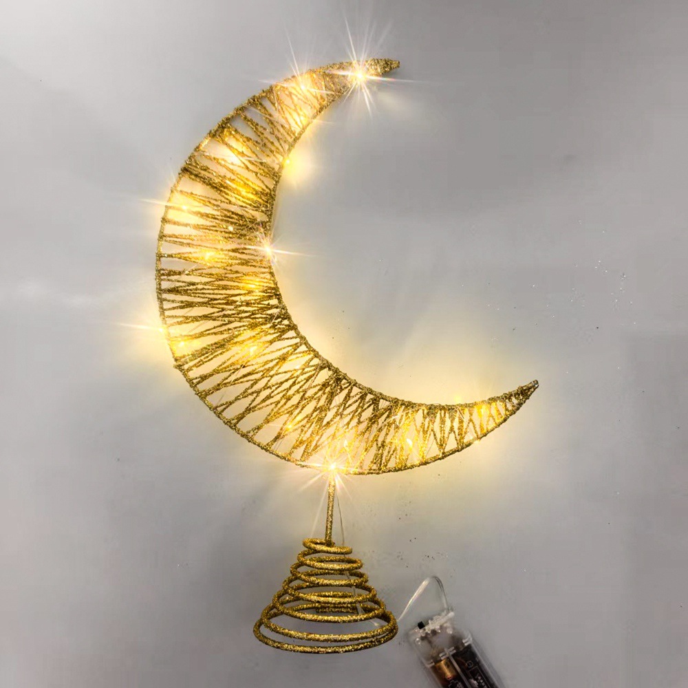 Cross-border Ramadan, Eid al-Fitr, Eid al-Adha decorations, Middle Eastern star and moon decorations, hanging ornaments, festival supplies, ornaments, powdery, luminous geometric handicrafts, ironwork pic 2