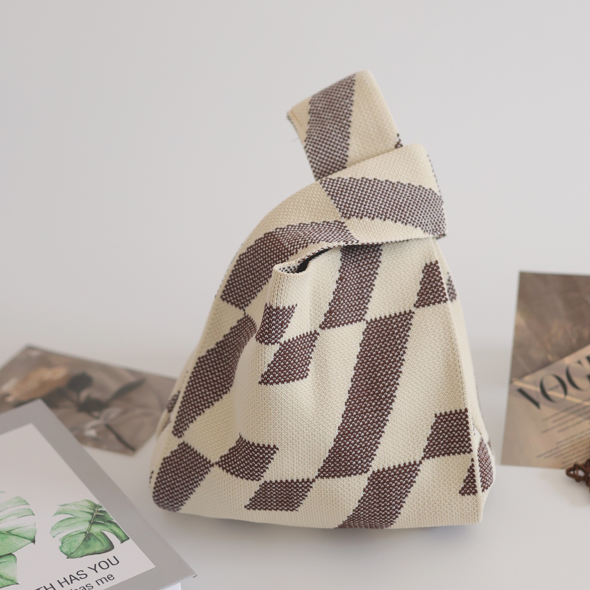 韩版针织包手提包水桶包托特包百搭编织包可爱笑脸系简约伴手礼详情19