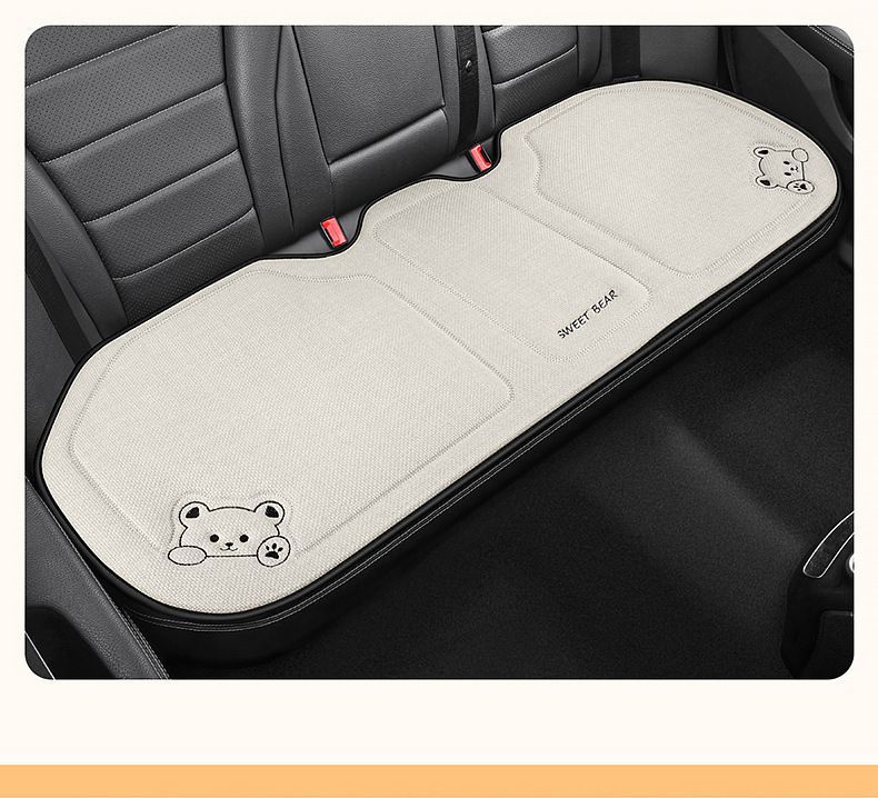 座椅垫座垫亚麻单片座椅套后排驾驶车坐垫四季通用卡通车内汽女士详情28
