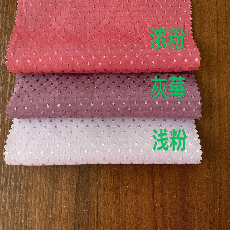 圆点提花布加捻白色柔软提花布洛丽塔公主裙面料彩色雪纺提花面料详情8