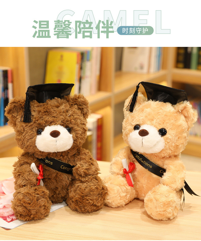 Doctor cap teddy bear, Doctor bear plush toy, graduation teddy bear doll, graduation commemorative gift pic 6