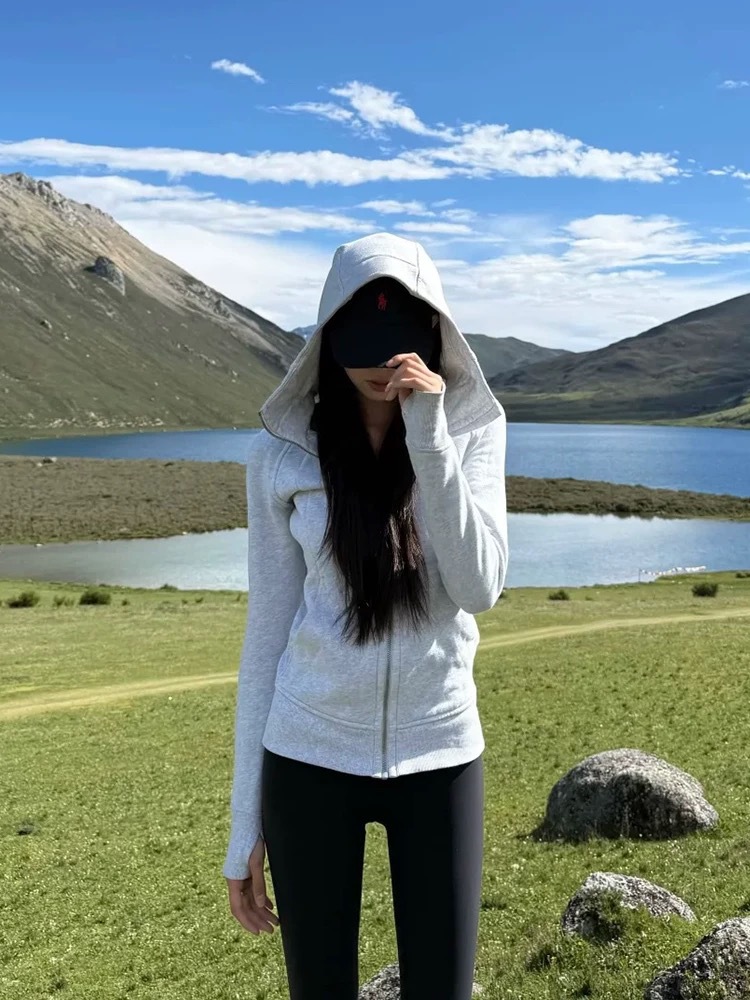 修身外套女款正肩卫衣秋冬季衣服连帽衫收腰紧身显瘦上衣2025新款详情29
