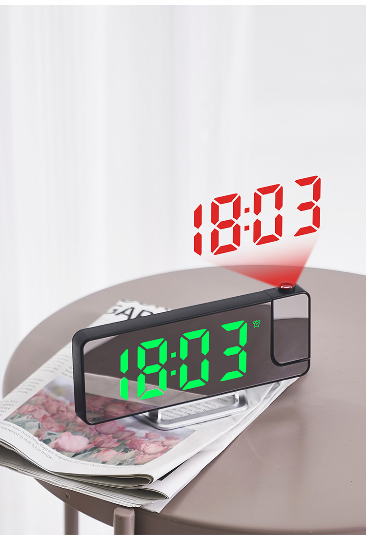 网红爆款LED大屏镜面投影闹钟显示温度感应电子时钟跨境热销673详情34