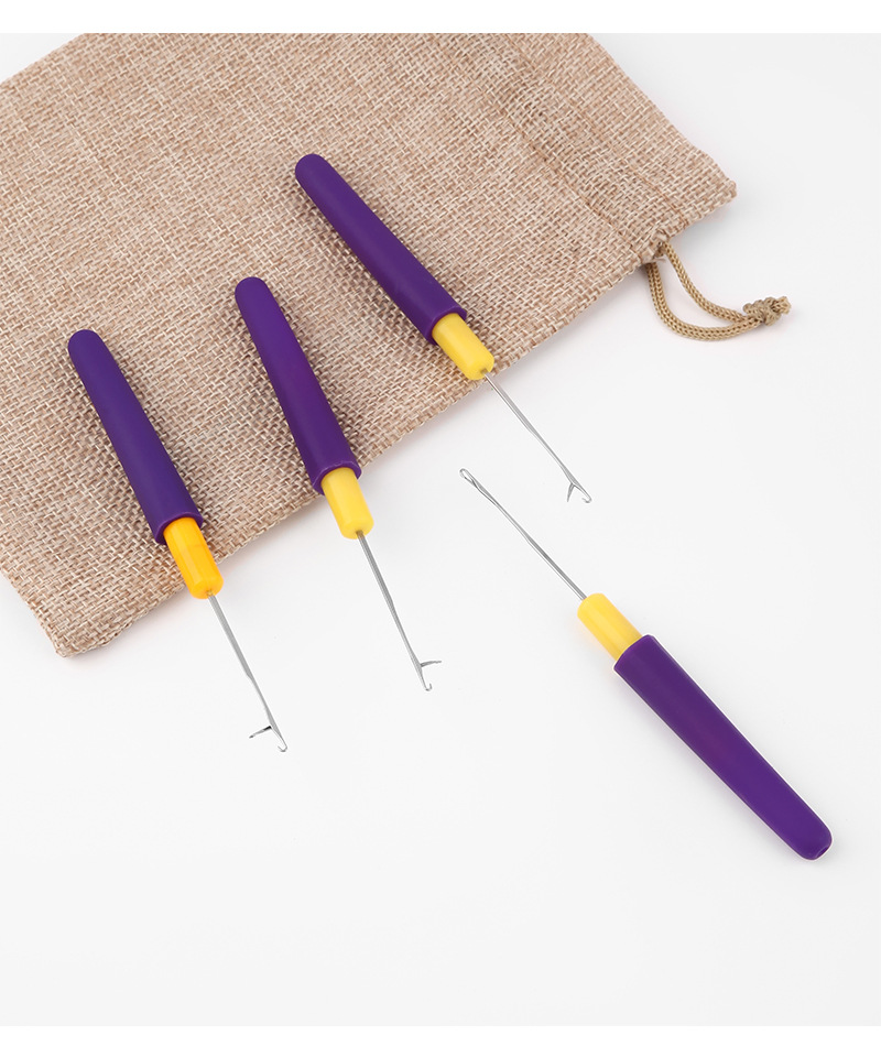 厂家批发带盖舌头编织工具假发钩针毛线勾针脏辫接发假发带舌钩针详情18