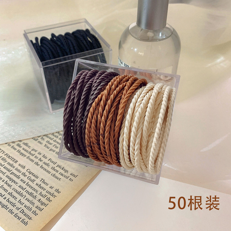 橡皮筋女扎头发圈高弹力耐用2024新款春秋简约气质头绳不勒头发绳详情6