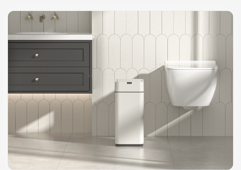 智能感应垃圾桶家用厨房客厅卫生间厕所办公室高脚带盖大号垃圾筒详情12