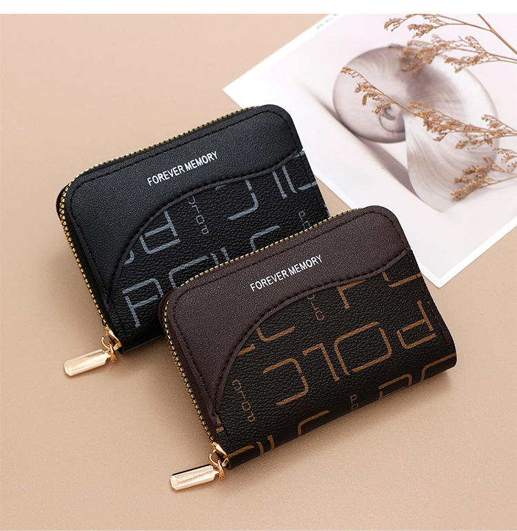 欧美时尚字母印花风琴卡包零钱包大容量拉链风琴卡包卡套厂家批发详情19