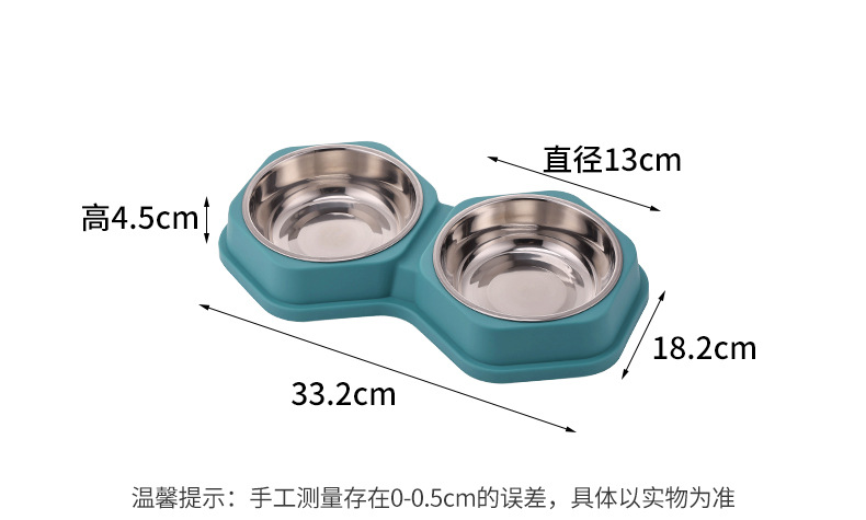 Pet stainless steel dog bowl, feeding water dispenser, double bowl, cat bowl, dog bowl, pet food utensils, cat basin, cat supplies batch pic 4