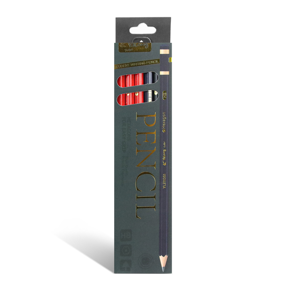 Yalong Cross-border Classic Design HB Pencil 12-piece Set with hexagonal rods. Students can accept pencils pic 7