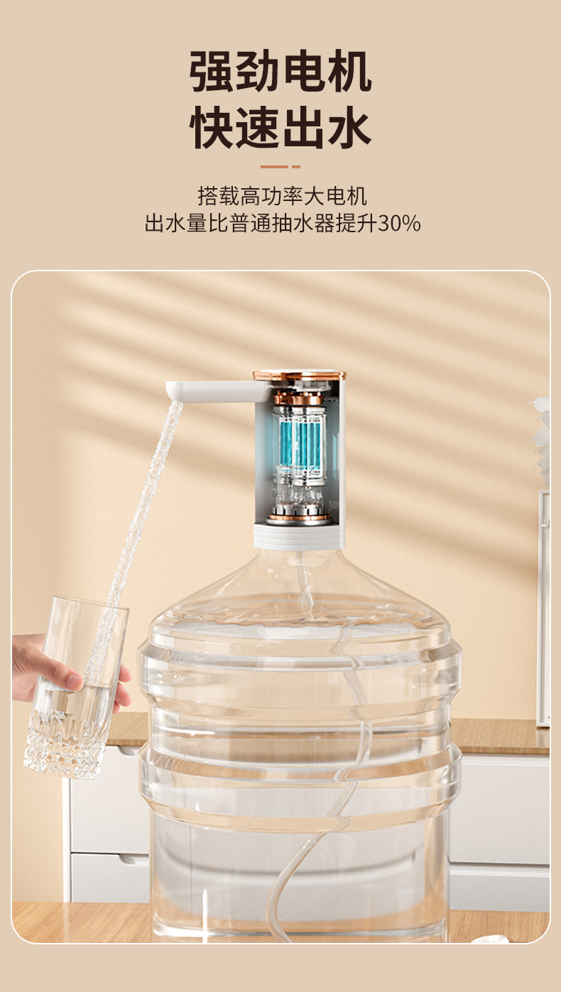 折叠桶装水抽水器电动饮水机抽水泵纯净矿泉水桶取水抽水神器自吸详情5
