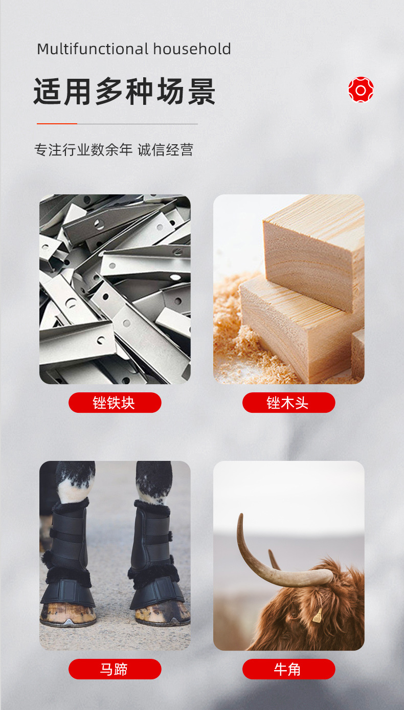 Steel files with handles, multi-specification fitters, five types of files, flat files, triangular semi-circular files, square files, files, grinding tools pic 8