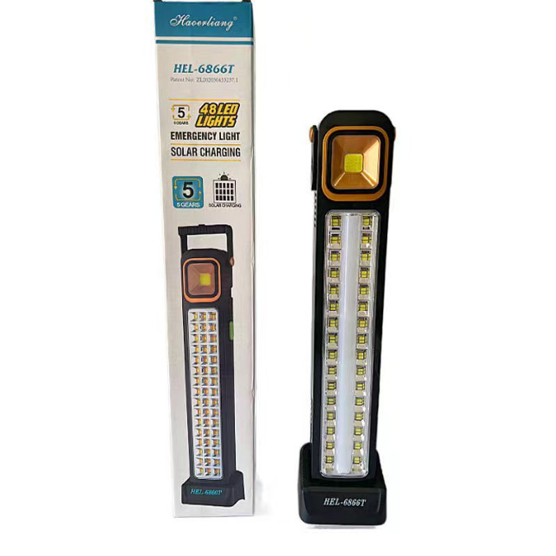 Solar-powered portable lamp, outdoor multi-functional emergency light, led flashlight, emergency lighting lamp 6866T pic 13