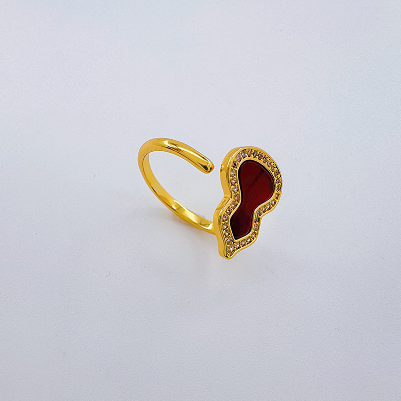 柏伶饰品铜镀真金葫芦开口戒指女小众时尚设计高级感指环活口戒指详情8