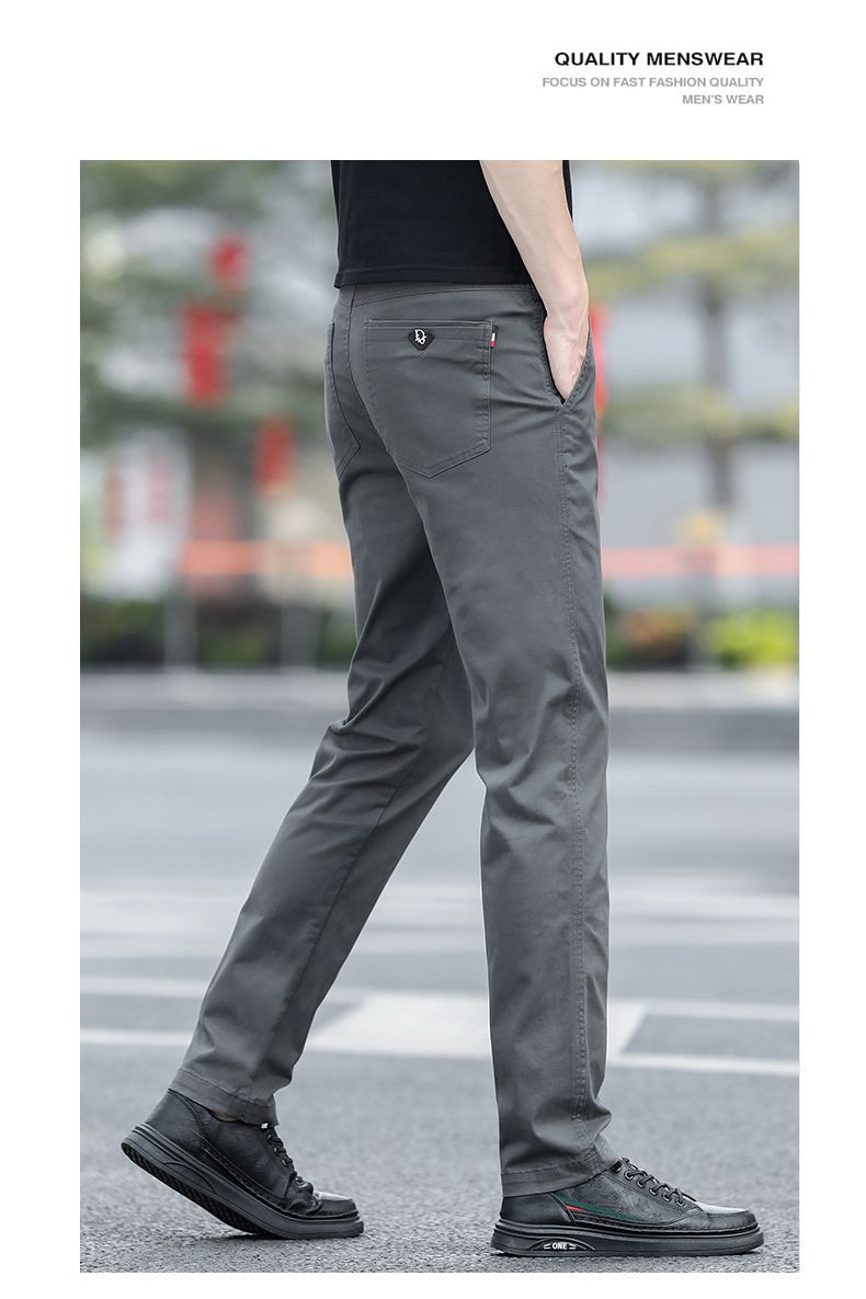 2025新款男士纯棉休闲裤宽松直筒长裤商务百搭春夏高端潮流裤子详情9
