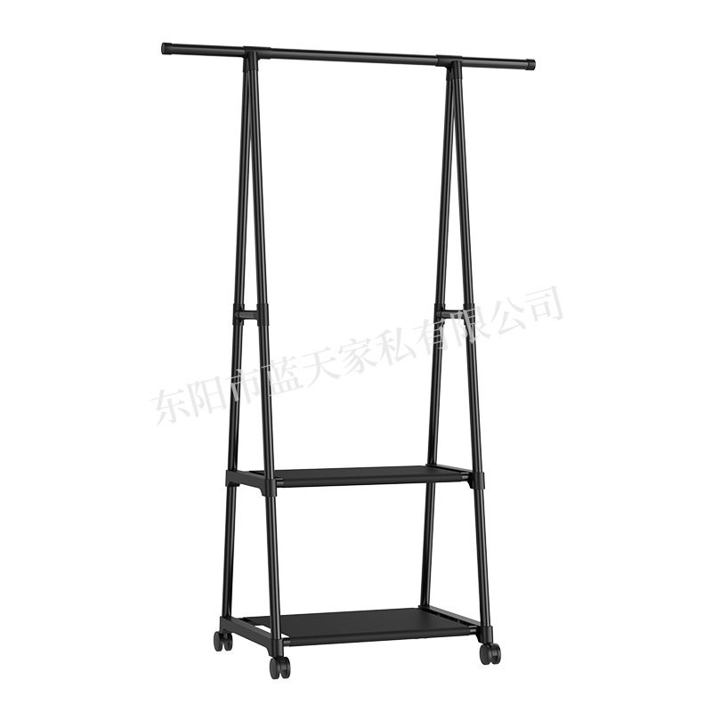 跨境架子批发简易落地多功能衣架金属现代简约置物架衣柜衣帽架详情5