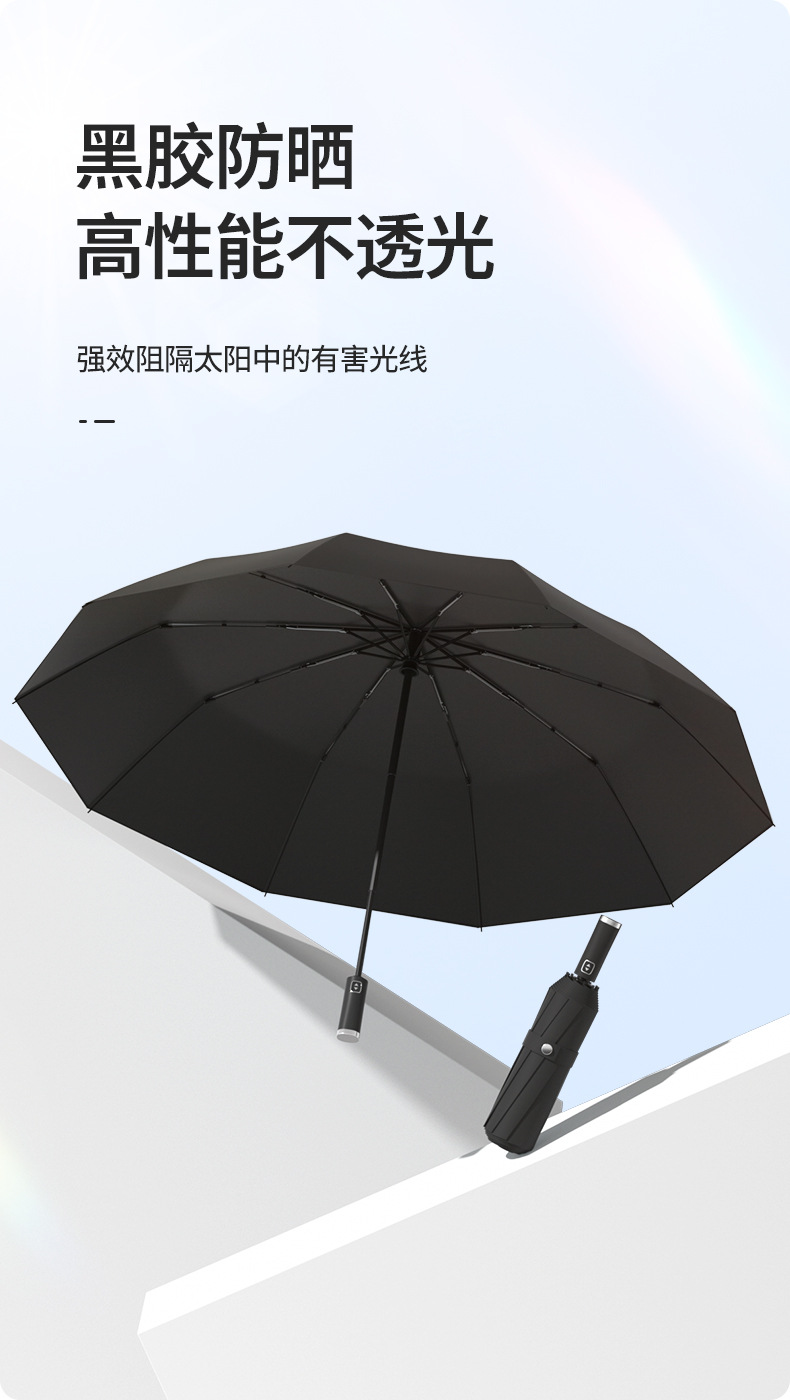 雨伞大号折叠高级感遮阳自动伞抗风暴大伞晴雨两用伞加大加固加厚详情10