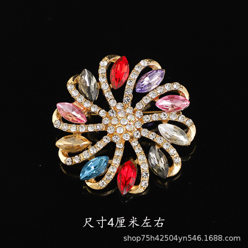 韩版质感胸针女高级感合金胸花轻奢小众镶钻固定防走光别针大衣饰详情21