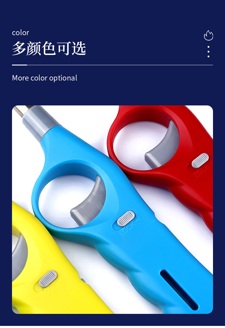 外贸现货点火器明火点火器厨房燃气灶打火机可充气不锈钢管点火棒详情7