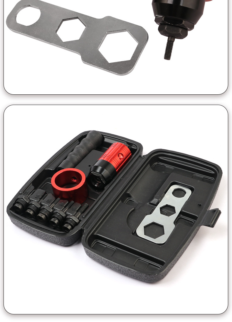 Clutch type manual and automatic nut gun tool, pull female gun head, electric and pneumatic pull riveting gun, aluminum nail gun, conversion head pic 26