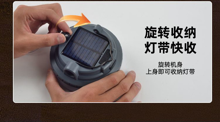 户外太阳能七彩露营灯Type-C充电多功能氛围灯灯串灯带帐篷灯详情5